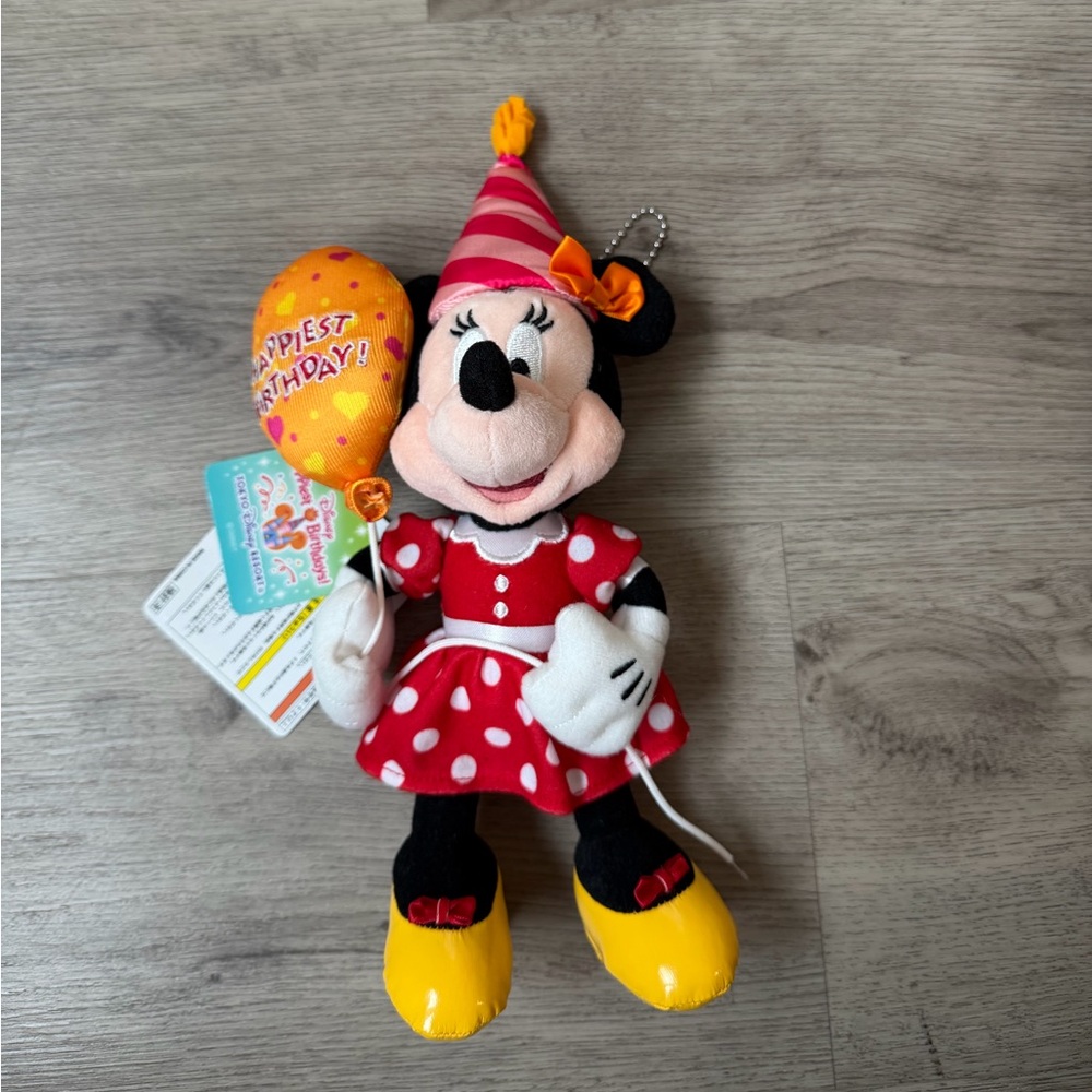 Tokyo Disney Resort 2020 Minnie Mouse Happiest Birthdays Badge - Bag Charm NWT
